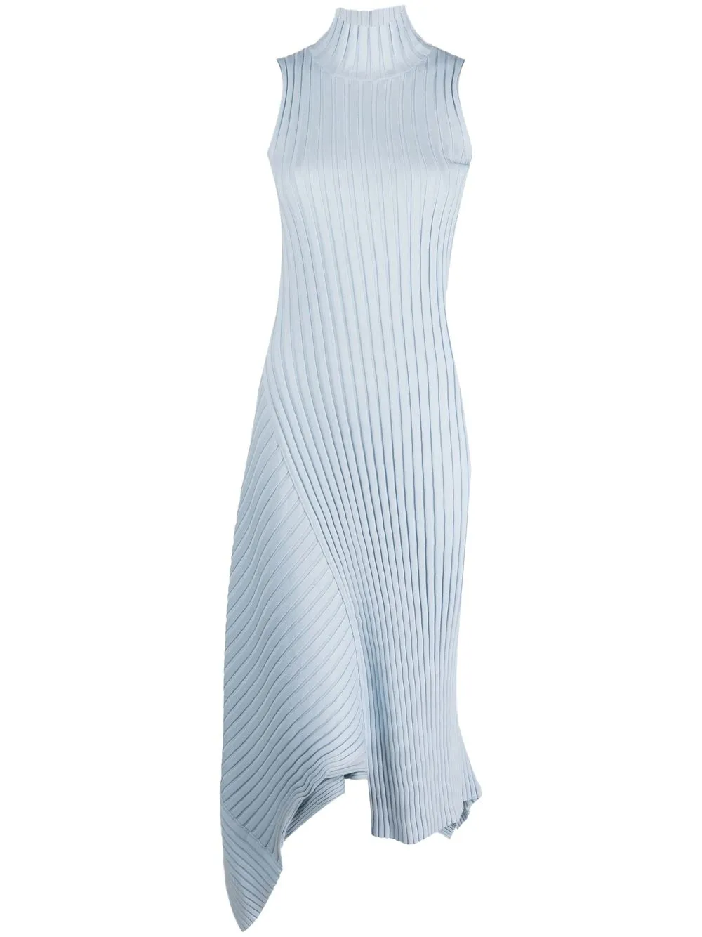 

Stella McCartney vestido midi tejido de canalé - Azul