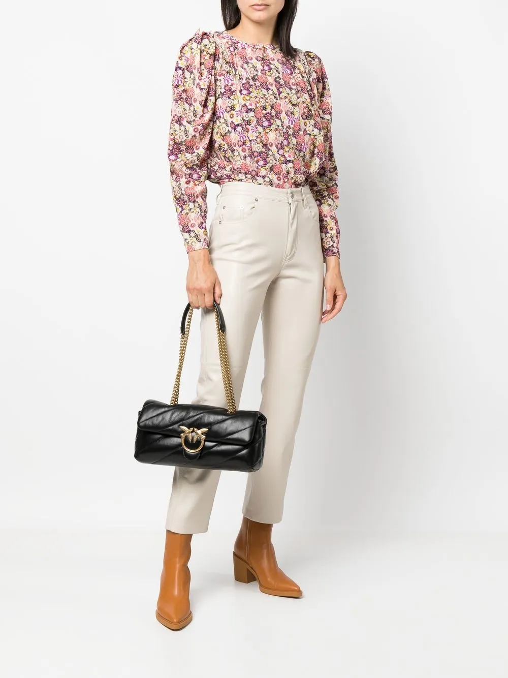 PINKO Quilted logoplaque Shoulder Bag Farfetch