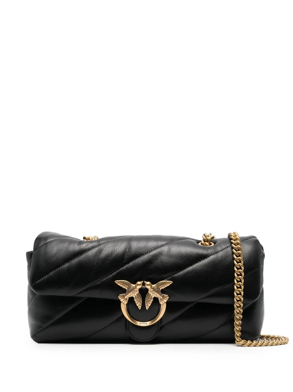 

PINKO bolsa de hombro capitonada con placa del logo - Negro