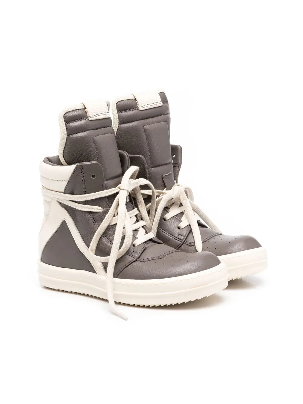 

Rick Owens Kids lace-up ankle leather sneakers - Grey