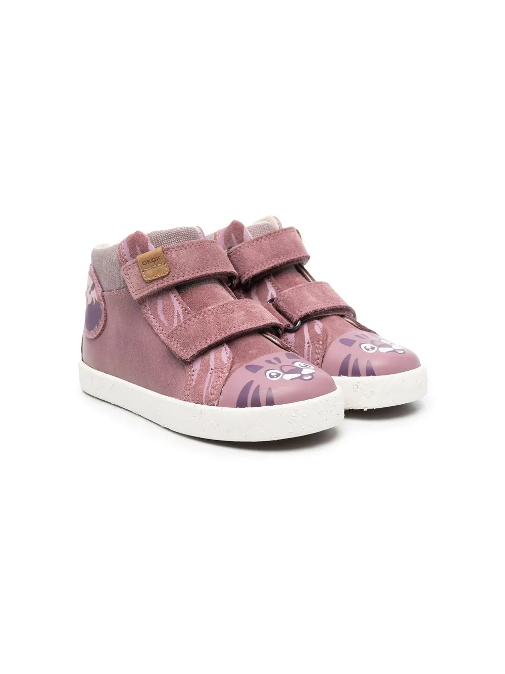 

Geox Kids botines con parche del logo - Rosado