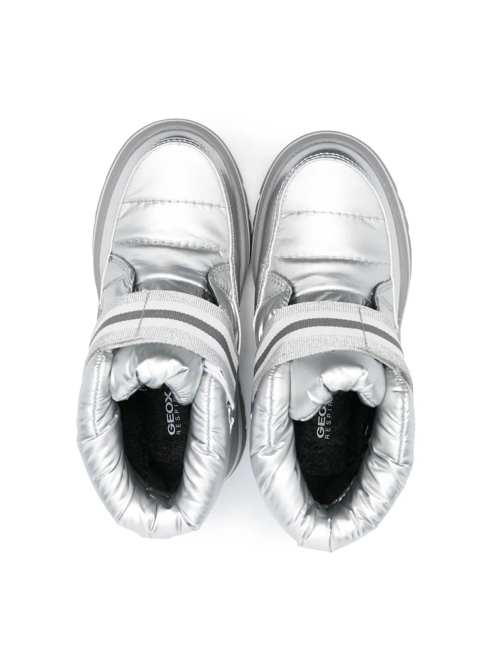 Geox Adelhide Ab Touch-strap Boots In Silver