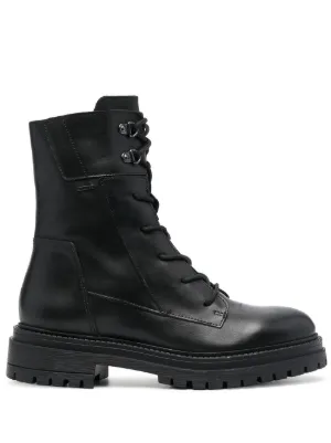 Nero Farfetch Donna Scarpe Stivali Stivali stringati Stivali Isotte stringati 