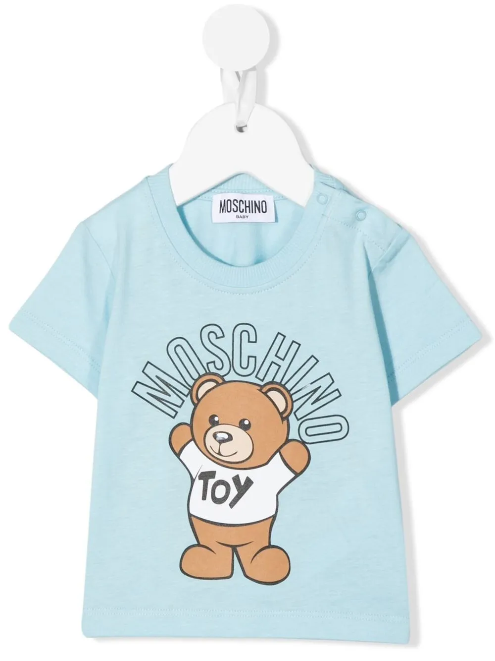 

Moschino Kids teddy bear-print short-sleeved T-shirt - Blue