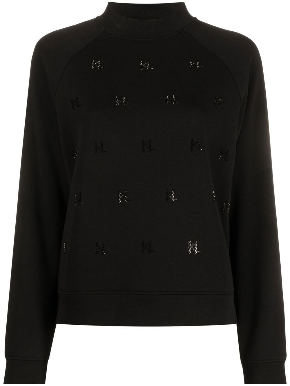 Image 1 of Karl Lagerfeld monogram rhinestone sweatshirt