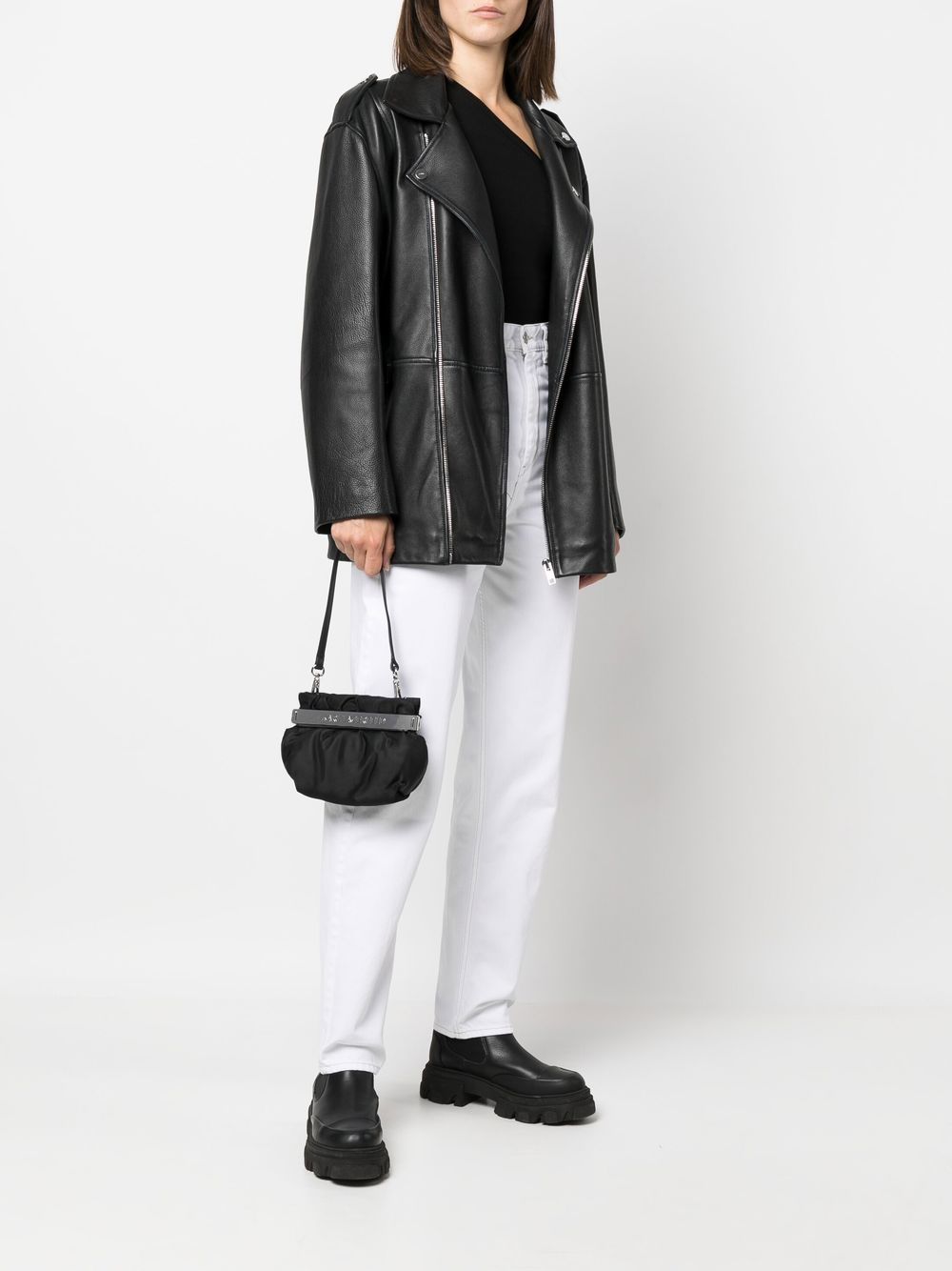 Karl Lagerfeld K/Kross schoudertas met gegraveerd logo - Zwart