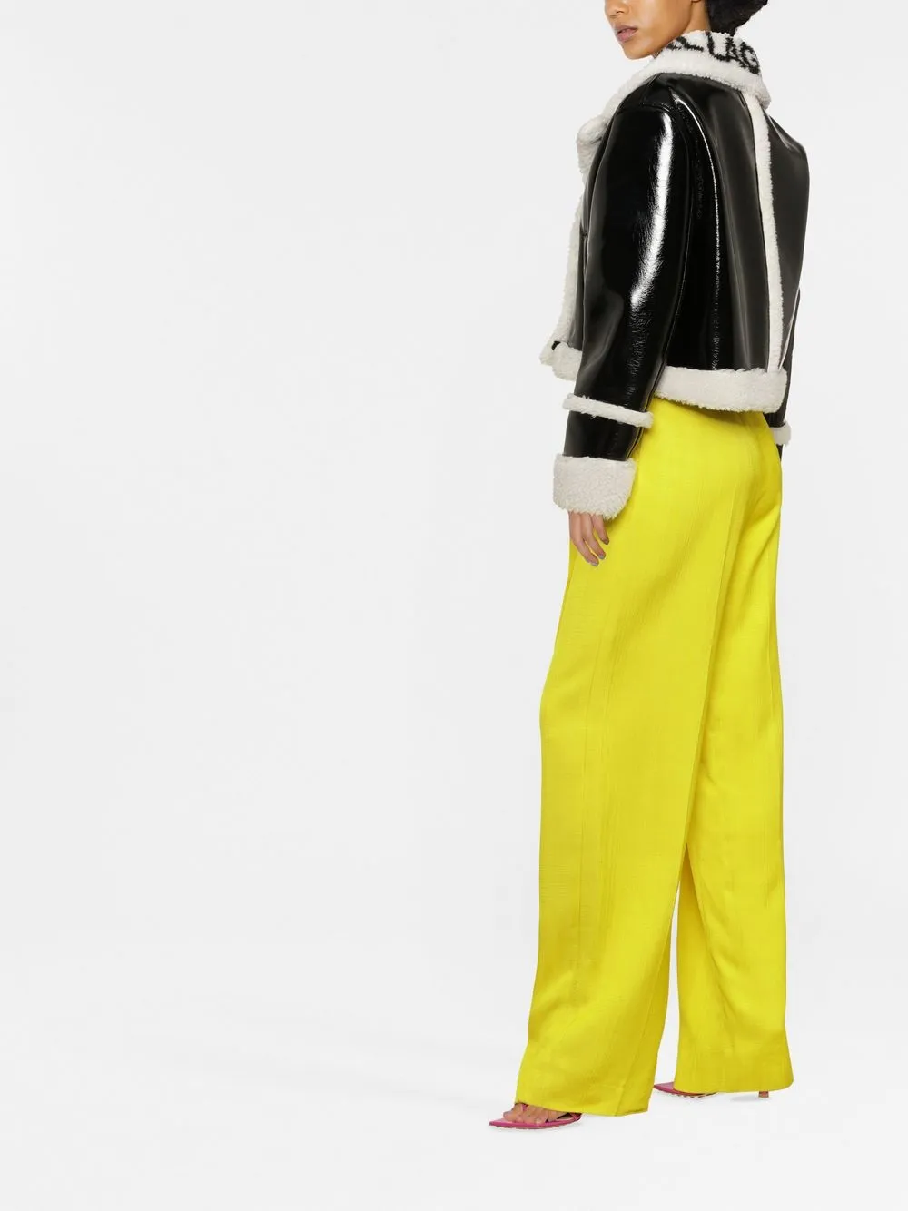  Karl Lagerfeld Mantel Mit Faux Shearling   Schwarz 