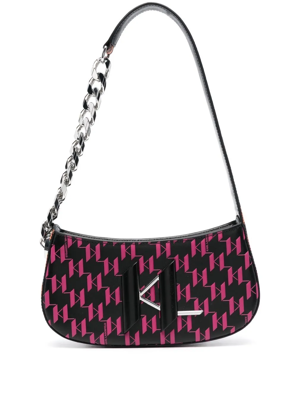 

Karl Lagerfeld bolsa de hombro K/Saddle mediana - Negro