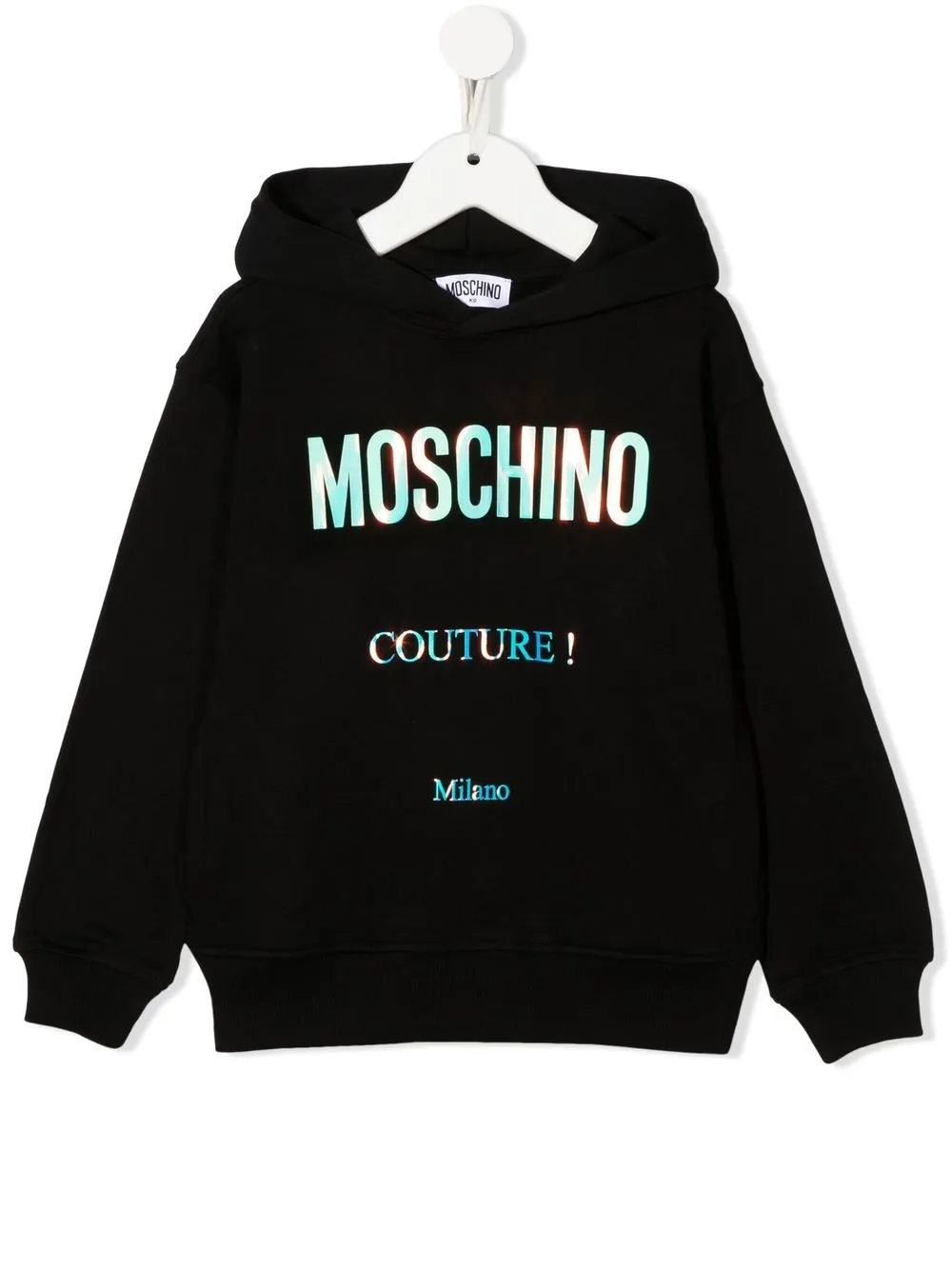 

Moschino Kids hoodie con logo estampado - Negro