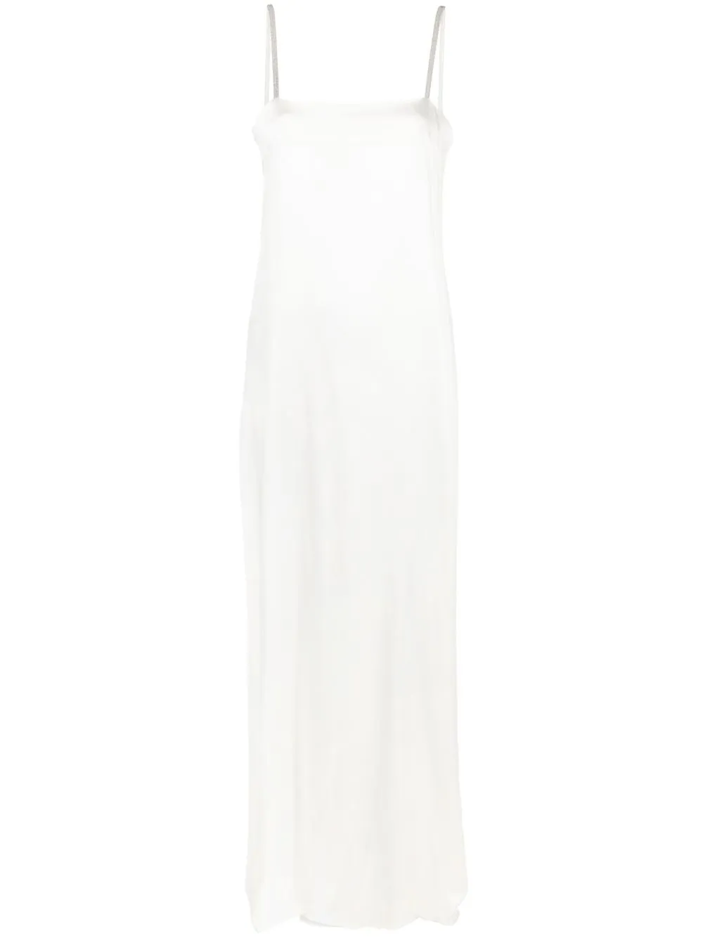 

Fabiana Filippi Monili-strap silk maxi dress - White