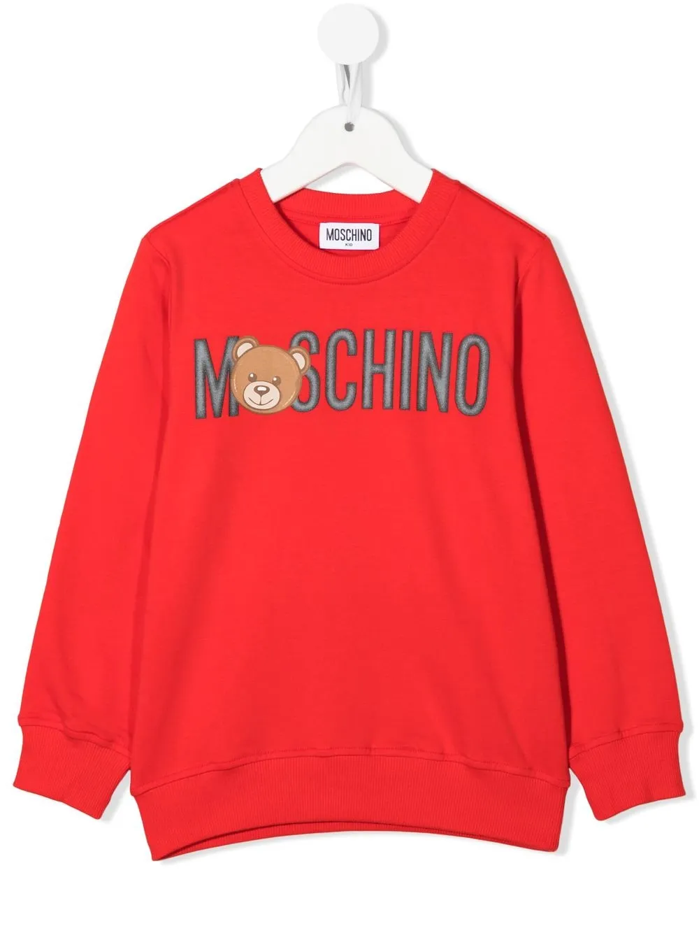 

Moschino Kids hoodie Teddy con logo estampado - Rojo