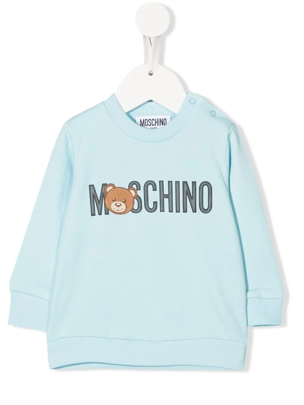 

Moschino Kids sudadera con logo estampado - Azul