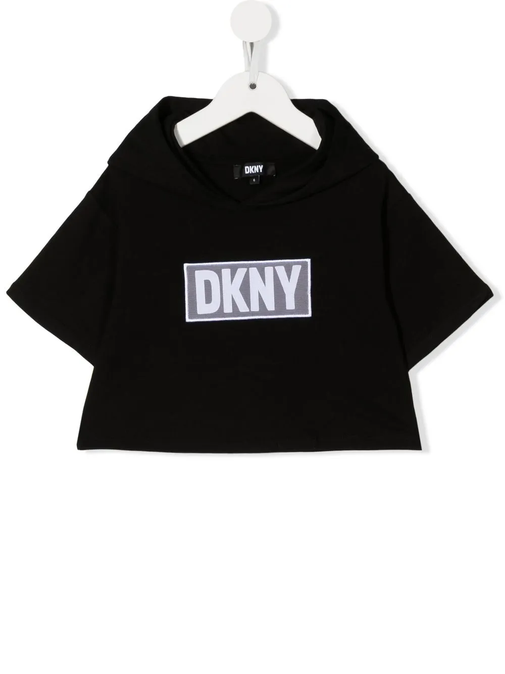 

Dkny Kids playera con capucha y logo estampado - Azul