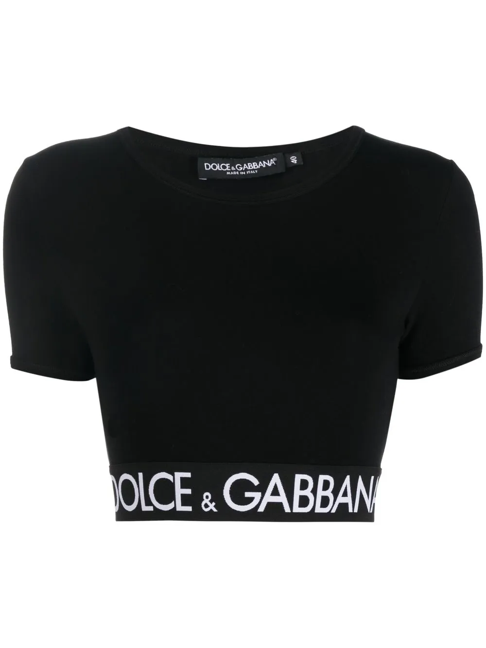 

Dolce & Gabbana playera con franja del logo - Negro