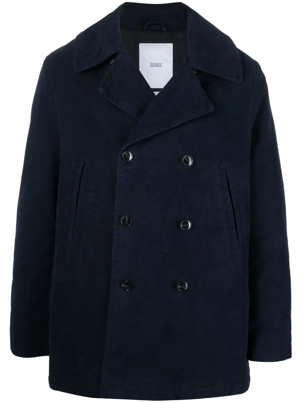 

Closed double-breasted peacoat - Blue