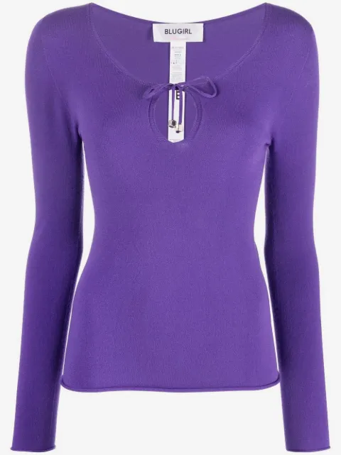 Blugirl keyhole-tie front jumper