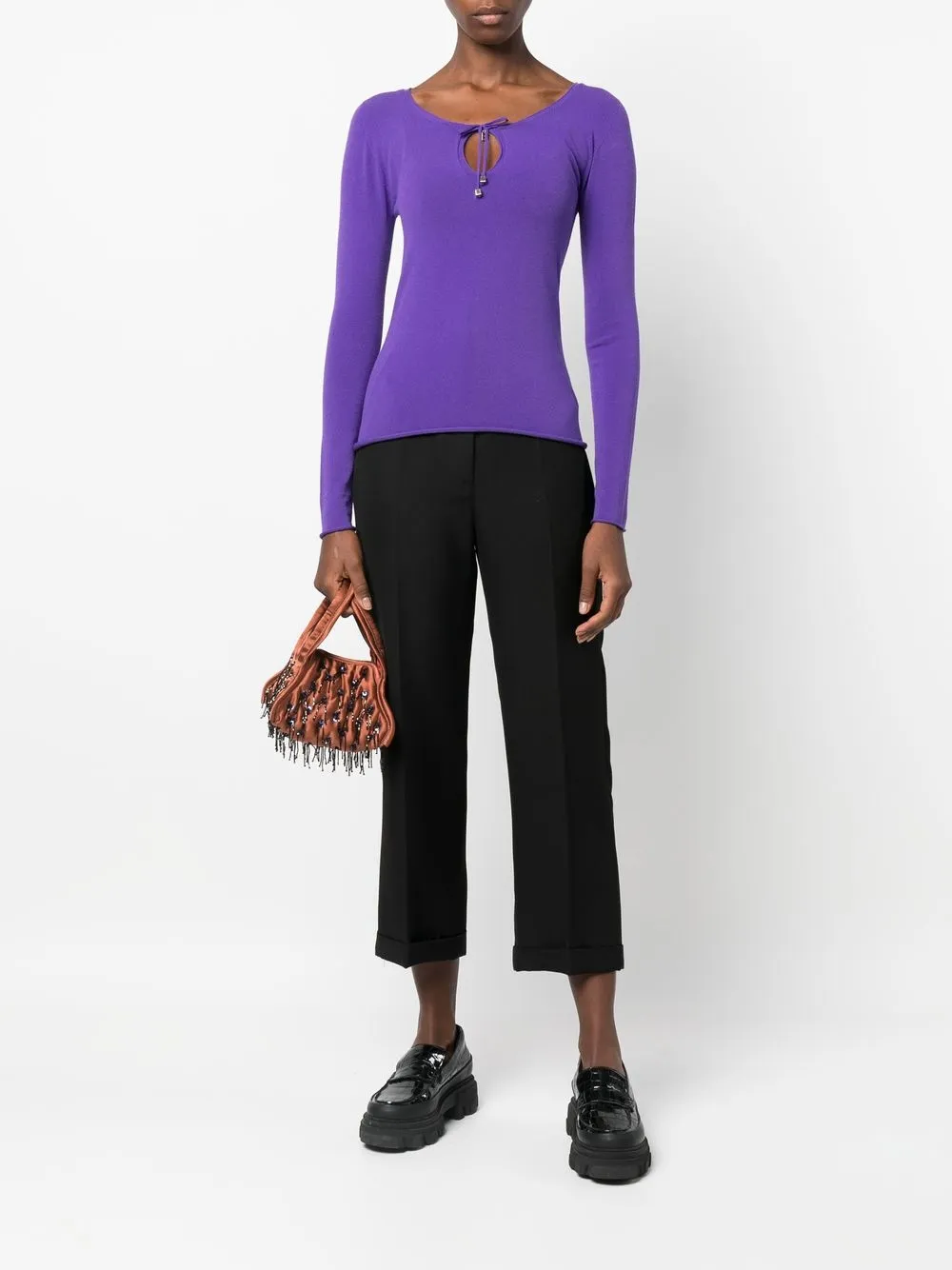  Blugirl Keyhole-tie Front Jumper - Purple 