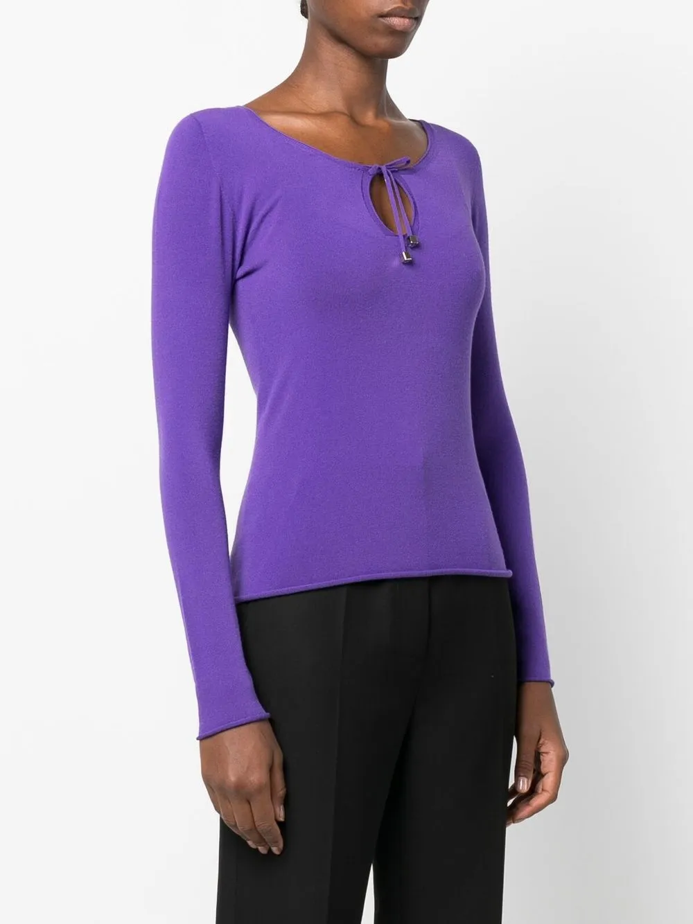  Blugirl Keyhole-tie Front Jumper - Purple 