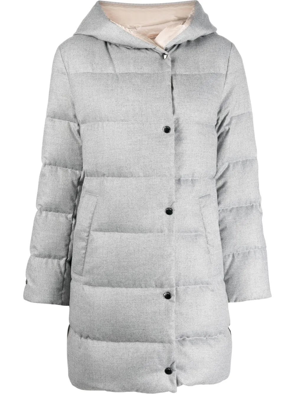 

Peserico feather-down padded coat - Grey