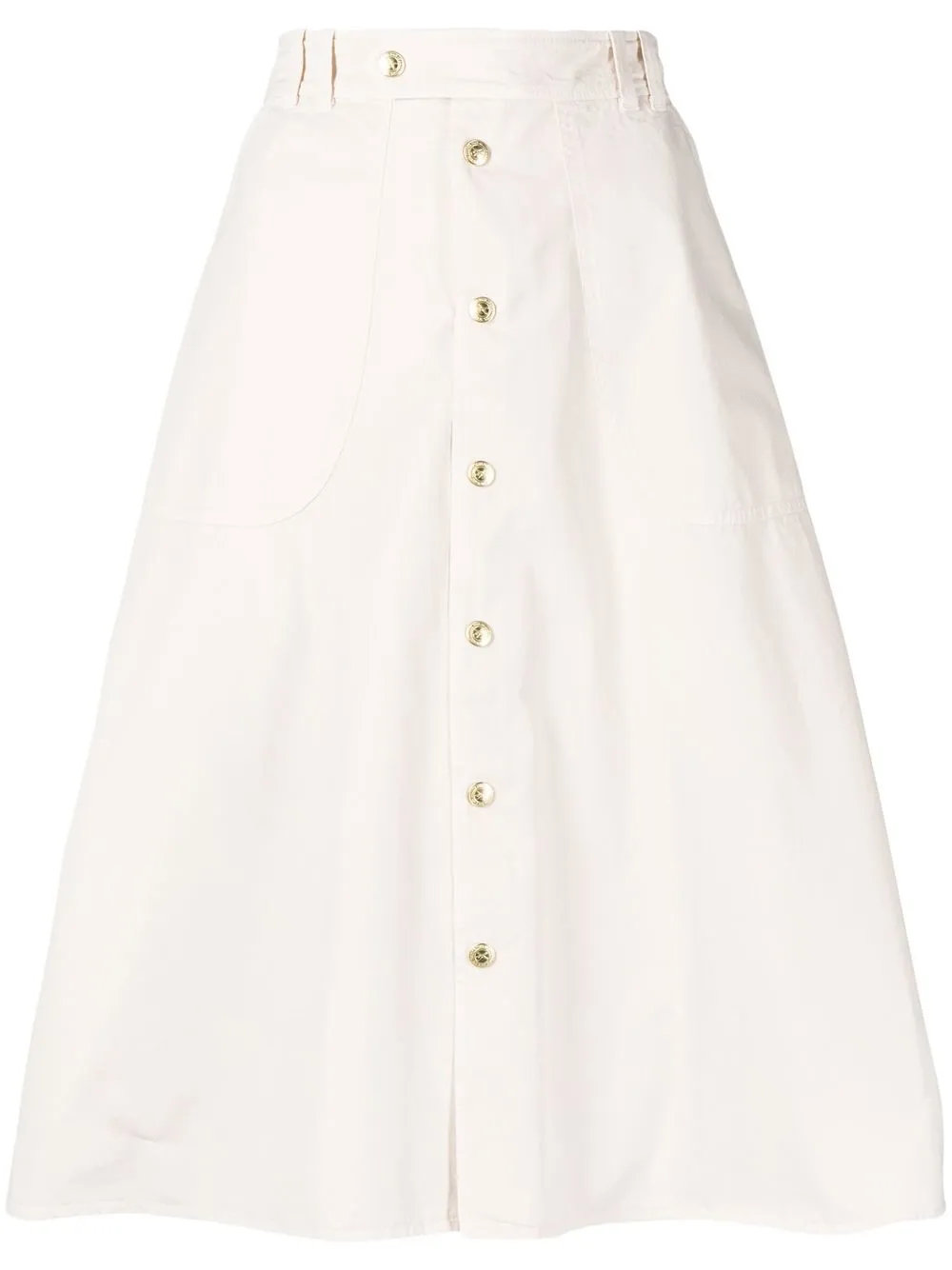 

A.P.C. falda midi Jamie acampanada - Marrón
