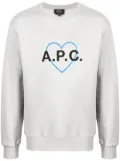 A.P.C. Jules logo-print sweatshirt - Grey
