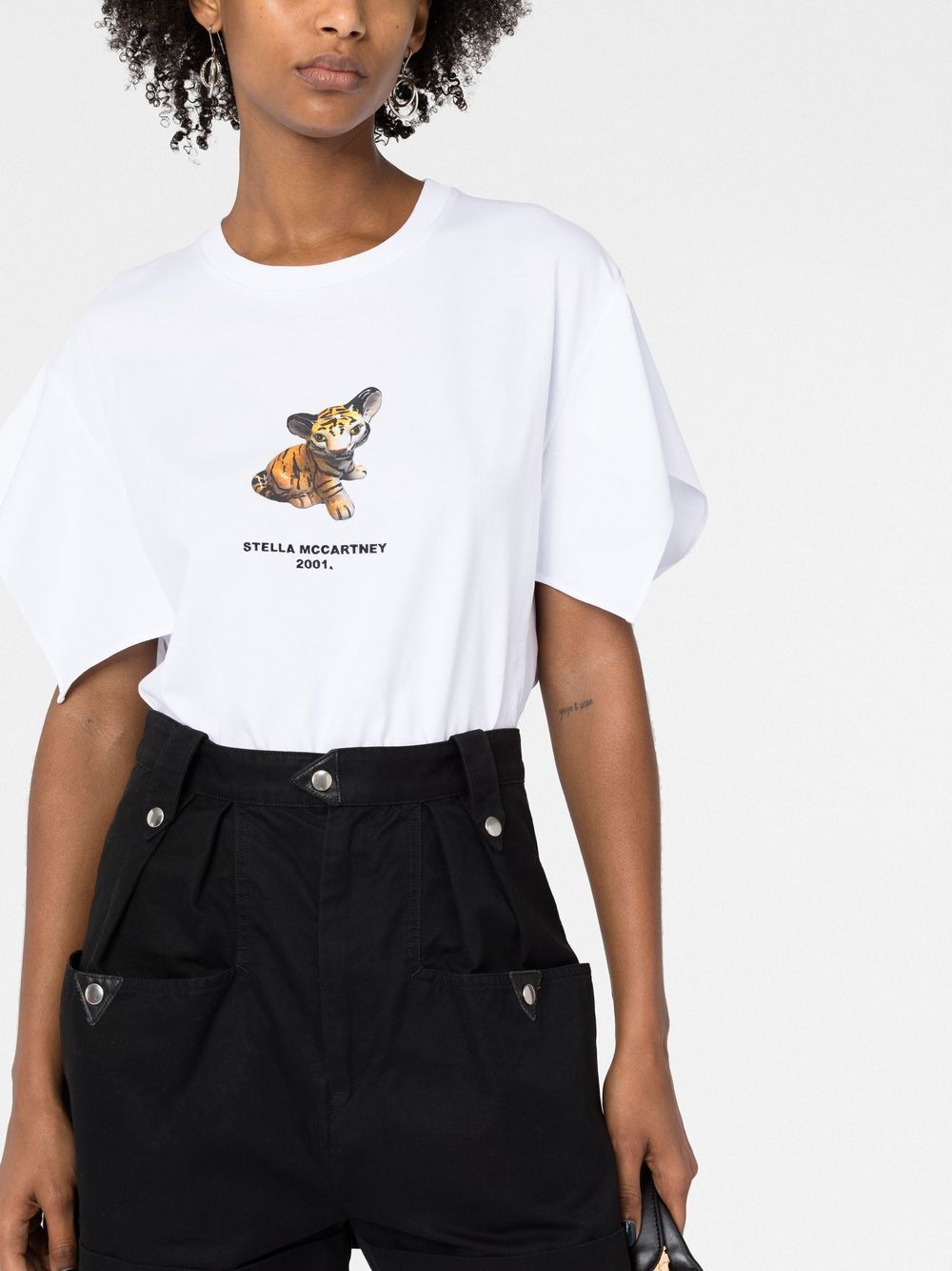 Stella McCartney Tiger-print cotton T-shirt Women