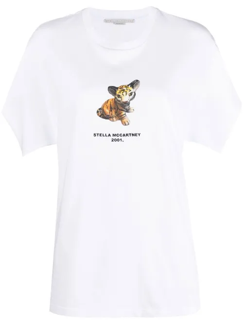 T-shirt en coton à imprimé graphique - Stella McCartney - Modalova