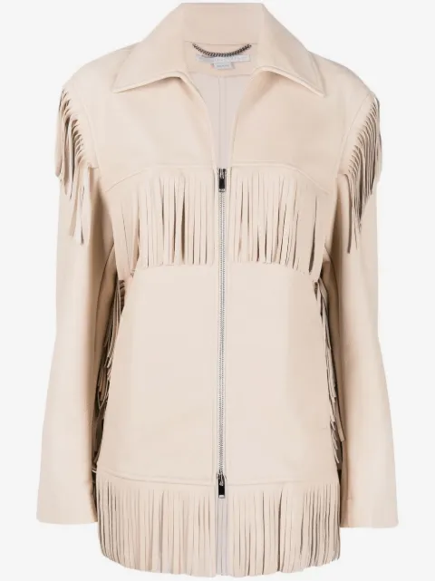 Stella McCartney fringe-detail zip-up jacket