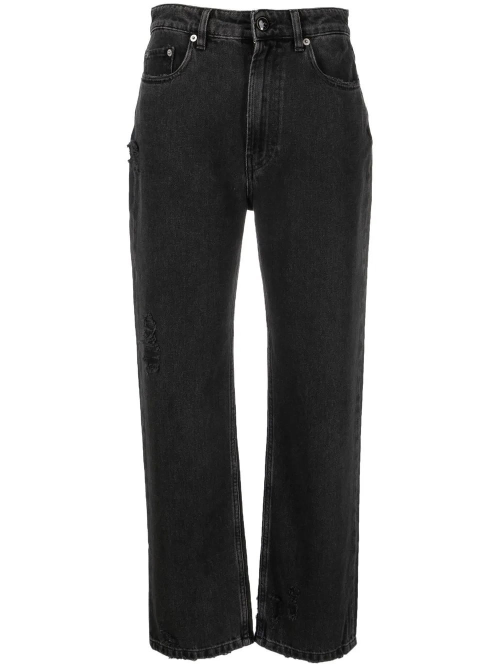 

Semicouture jeans capri con bolsillos - Negro