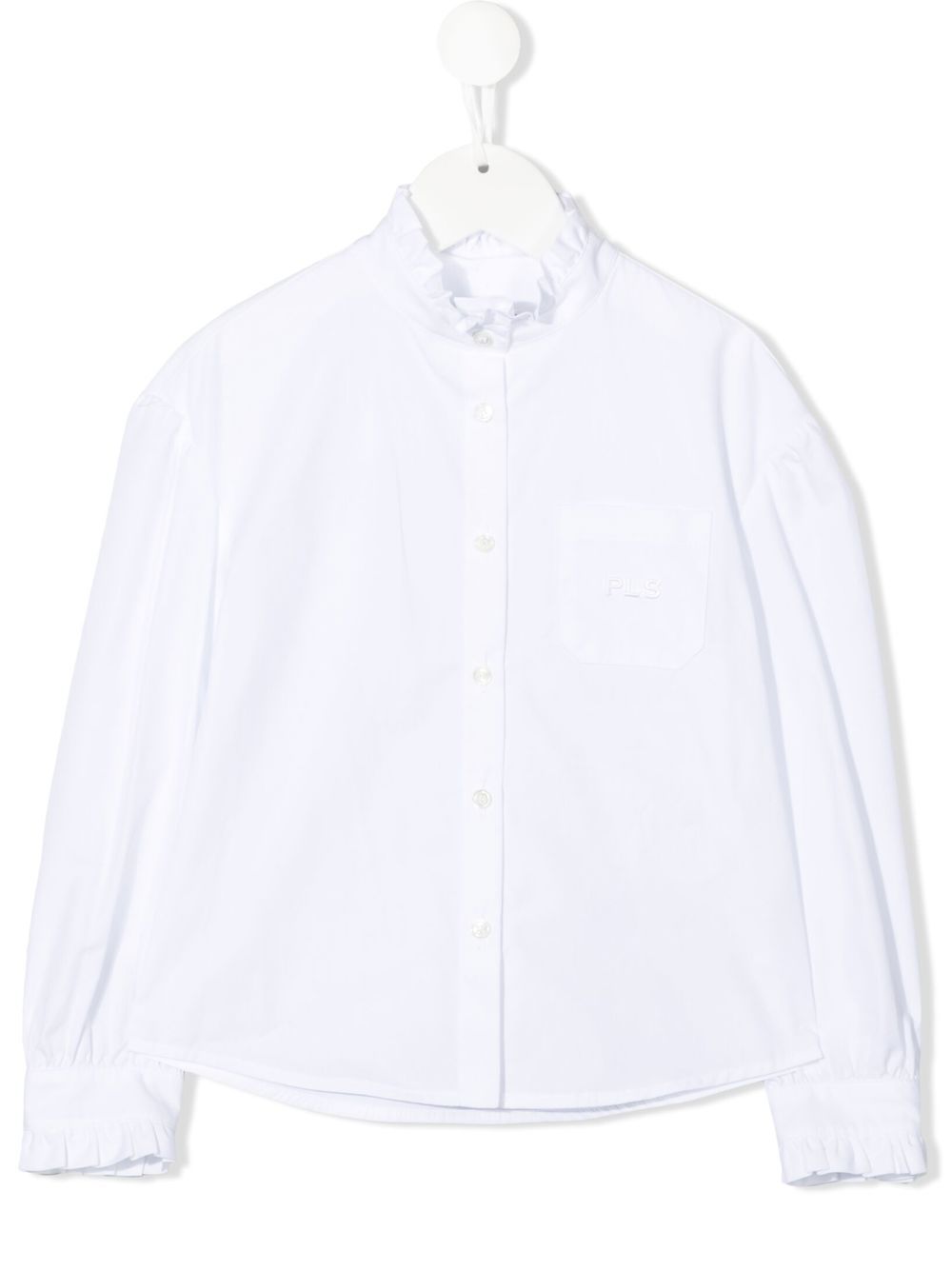 

Philosophy Di Lorenzo Serafini Kids blusa con volantes en el cuello - Blanco