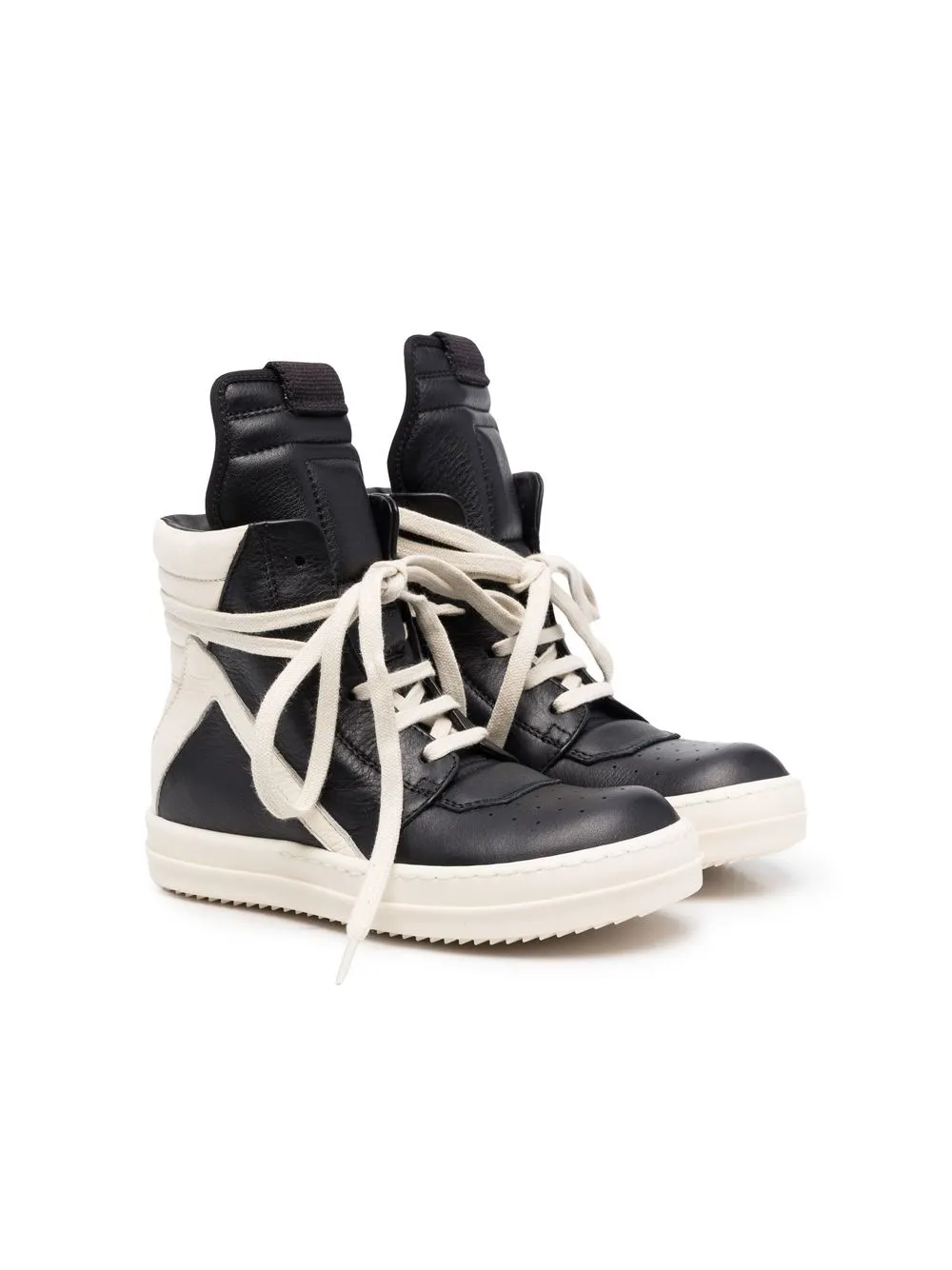 

Rick Owens Kids tenis con agujetas - Negro