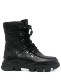 Geox 45mm Vilde lace-up leather boots - Black