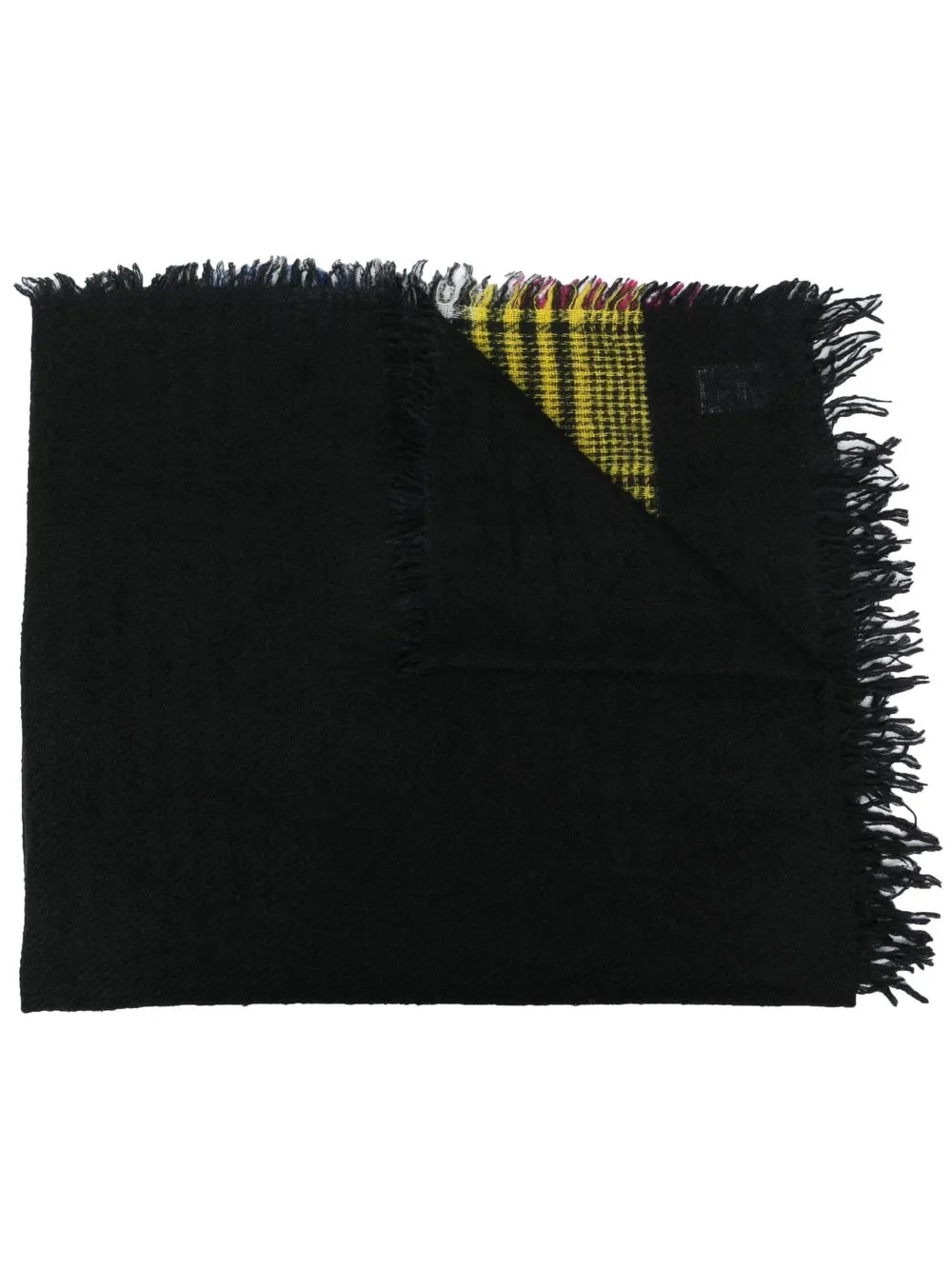 

Faliero Sarti colour-block check-print scarf - Black