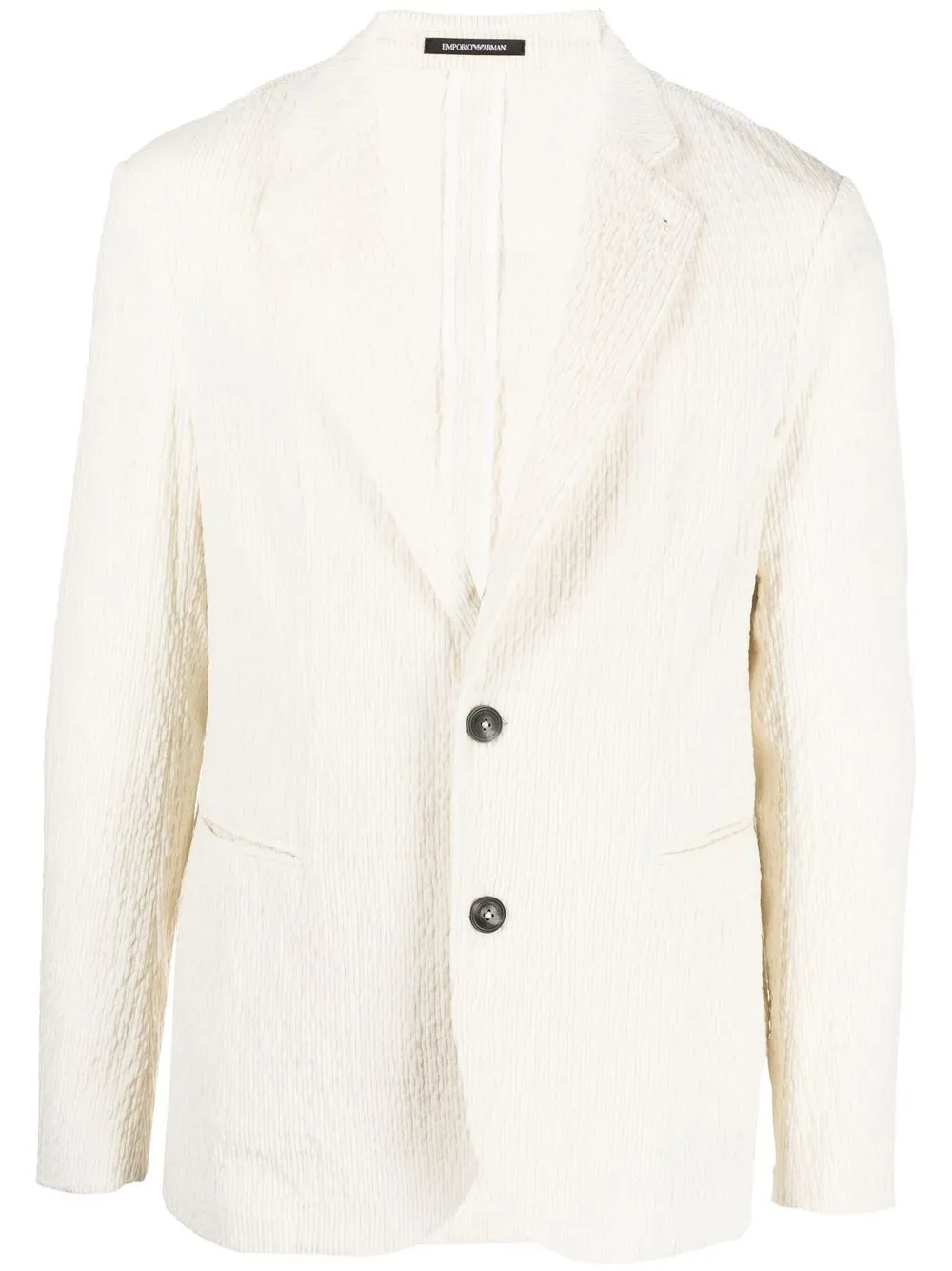 

Emporio Armani blazer texturizado con botones - Blanco