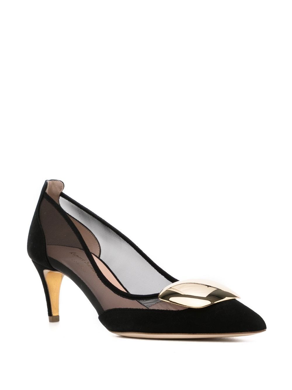 Rupert Sanderson Pumps met mesh detail - Zwart