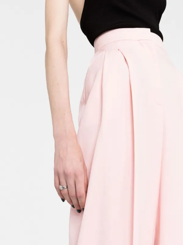 パンツ ALEXANDER MCQUEEN Women Straight Pants 708651 PINK Alexander Mcqueen Women Straight Leg Trousers In Pink | ModeSens