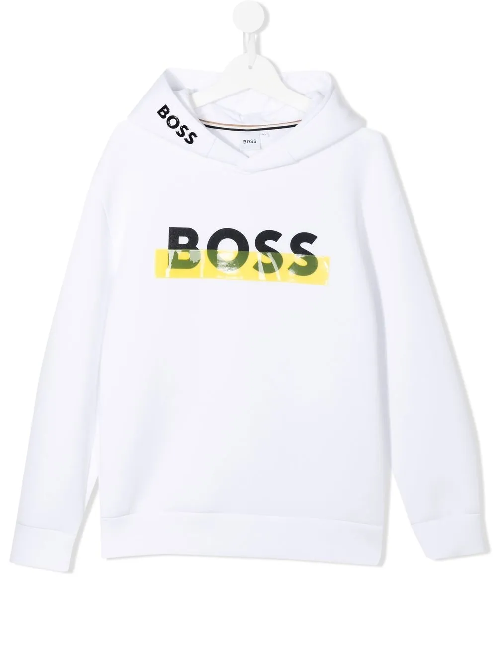 

BOSS Kidswear hoodie con logo estampado - Blanco