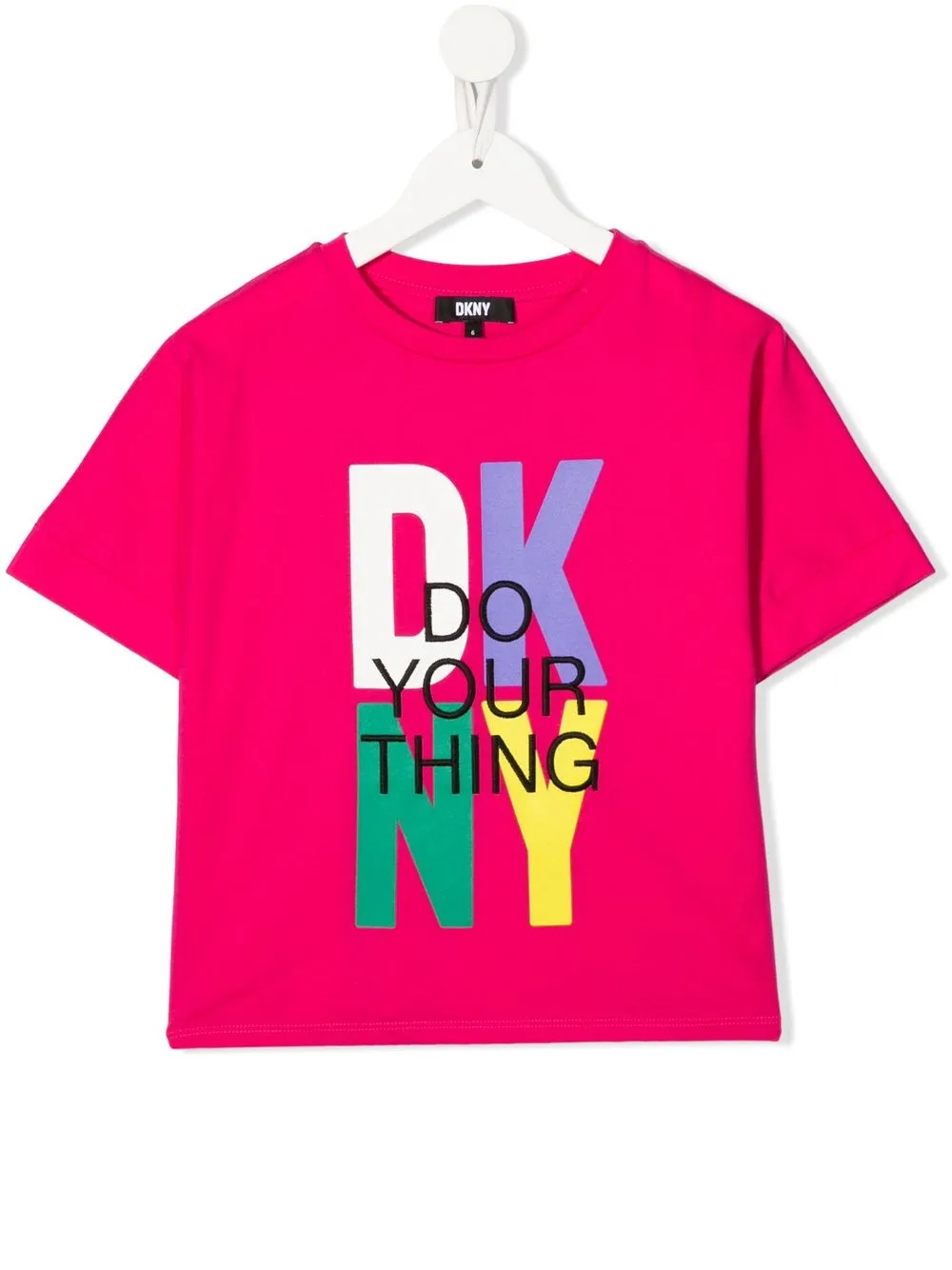 

Dkny Kids TEEN logo-print cotton T-shirt - Pink
