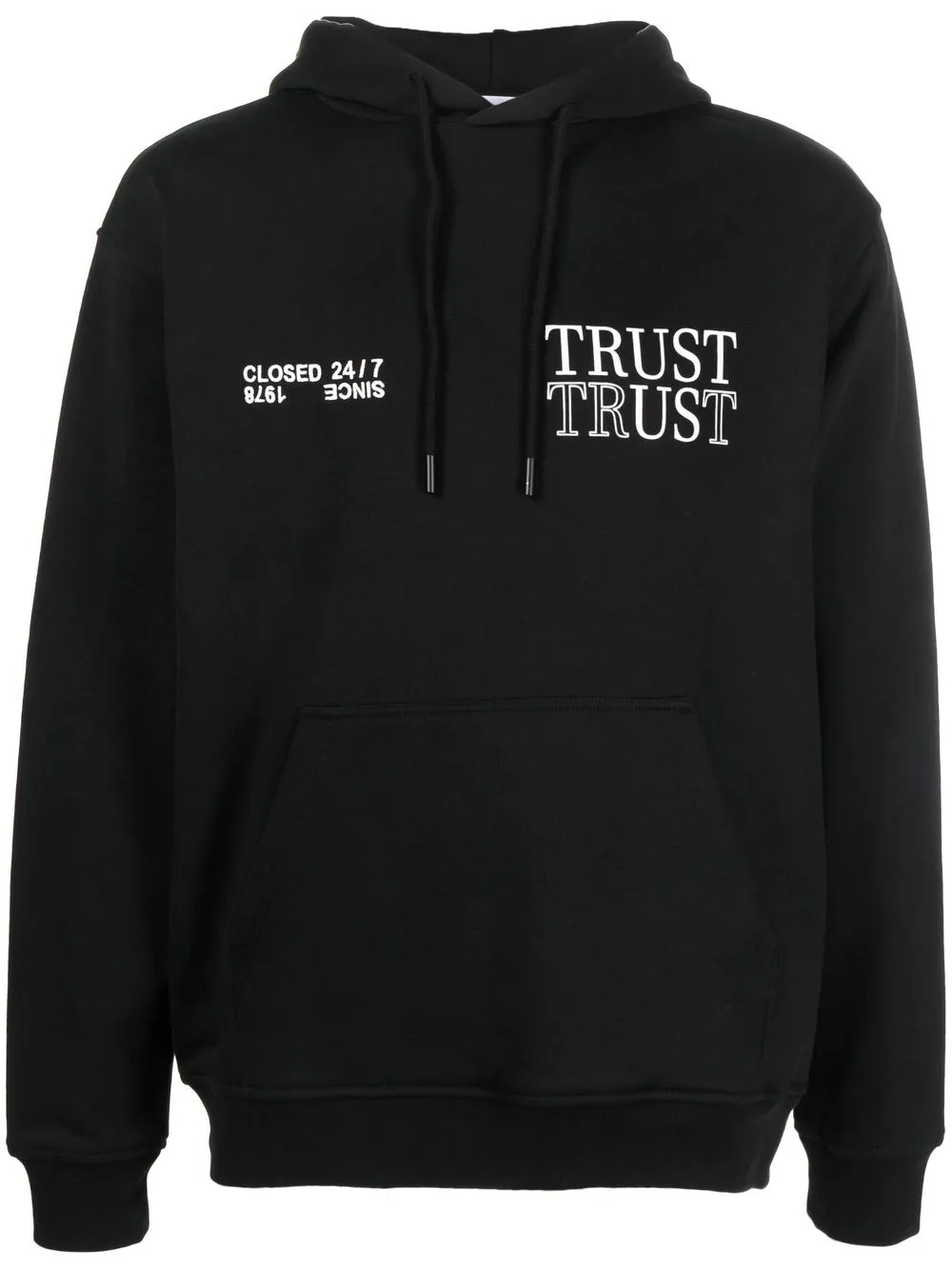 

Closed hoodie con logo estampado - Negro