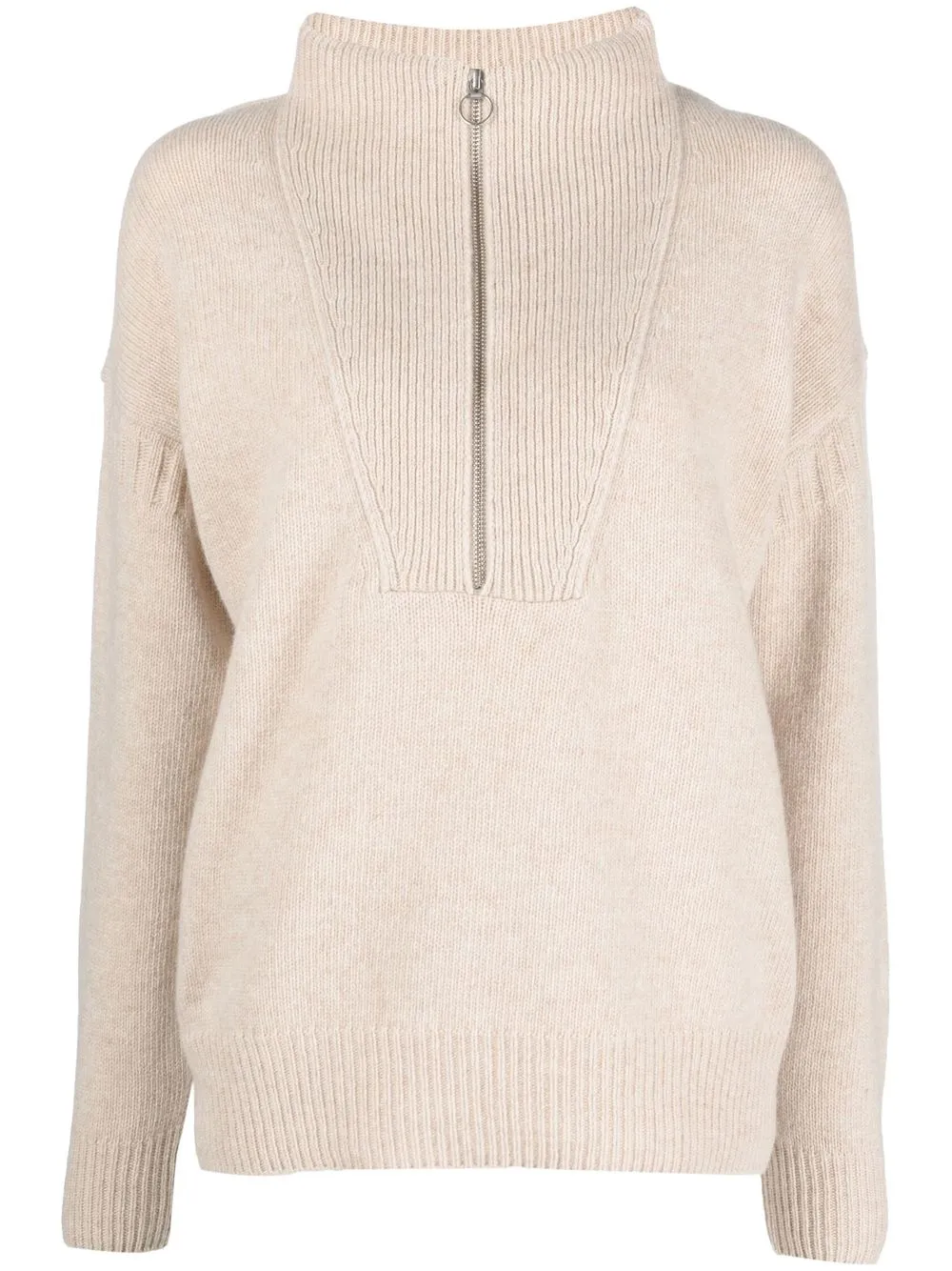 

Closed mock-neck half-zip sweatshirt - Neutrals