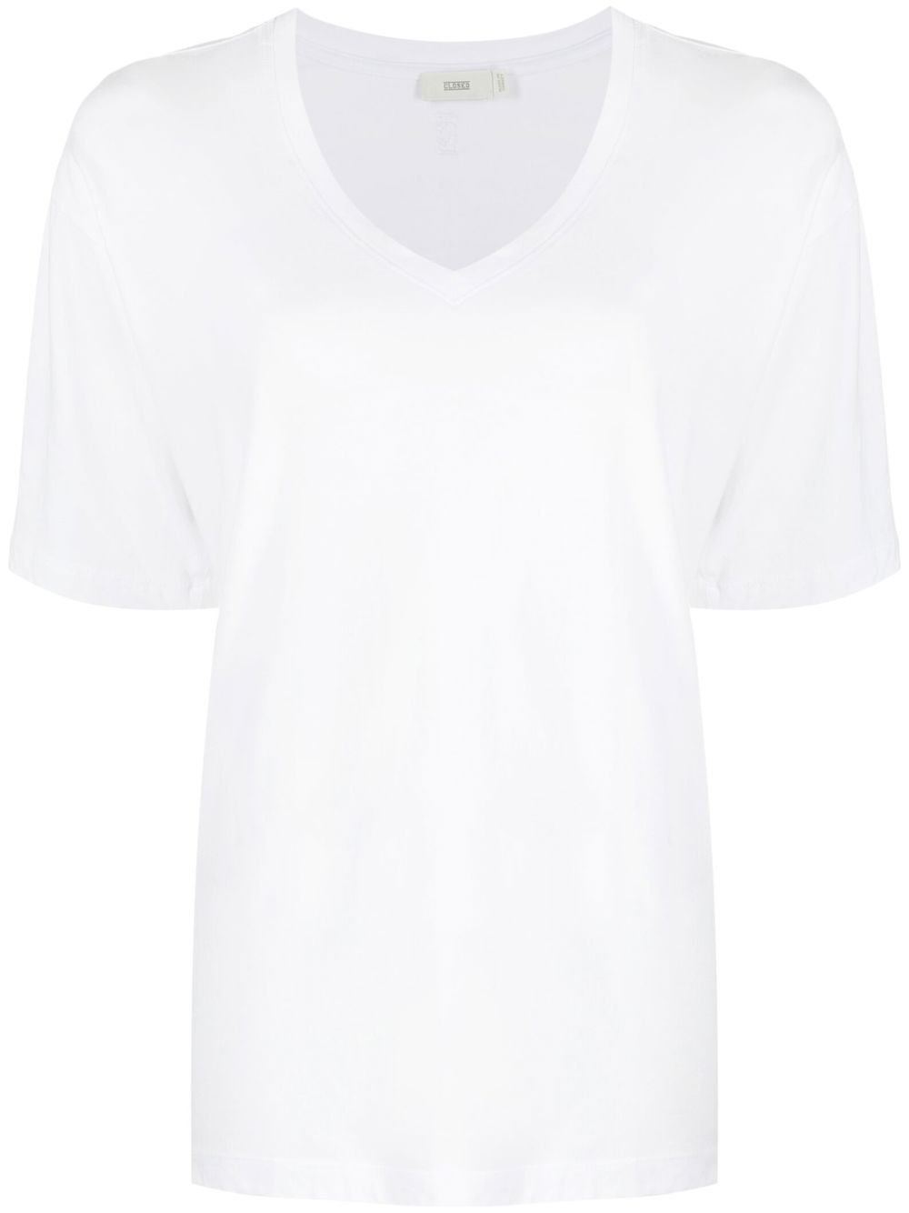 Closed V-neck organic cotton T-shirt - White