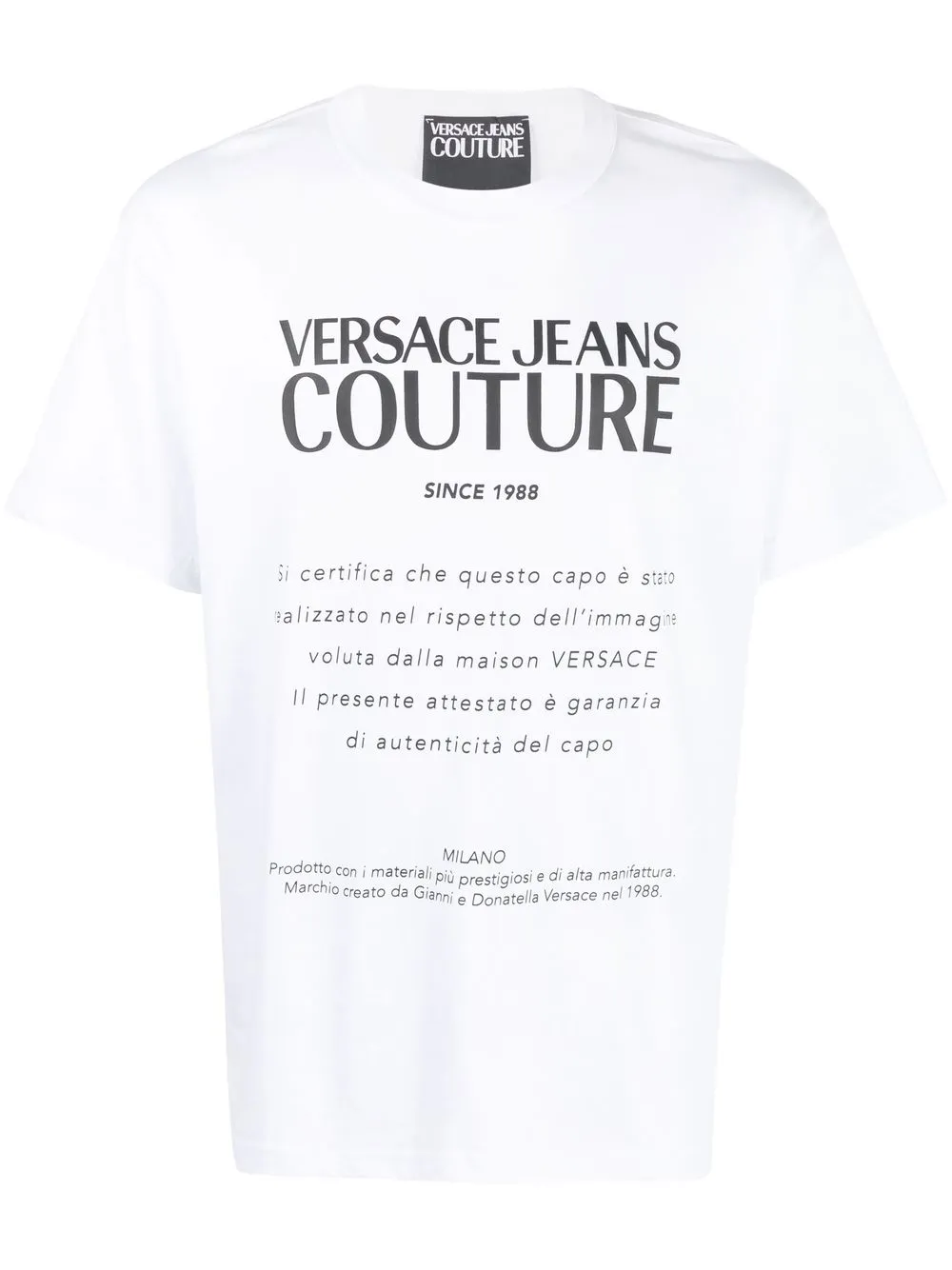 

Versace Jeans Couture playera con cuello redondo y logo - Blanco