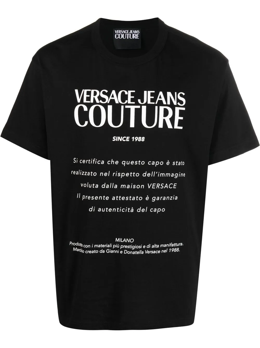 

Versace Jeans Couture playera con cuello redondo y logo - Negro