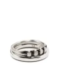 WERKSTATT:MÜNCHEN Facettes combination ring - Silver