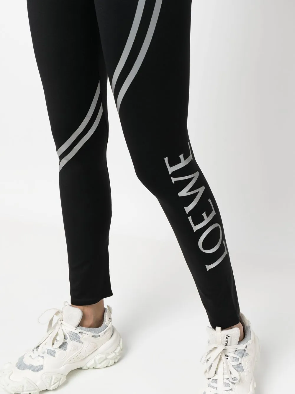 Loewe Logo Techincal Leggings In Black