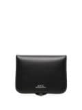 A.P.C. snap-fastening leather wallet - Black