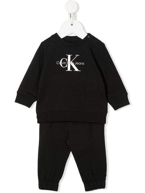 Calvin Klein Kids logo-print tracksuit set