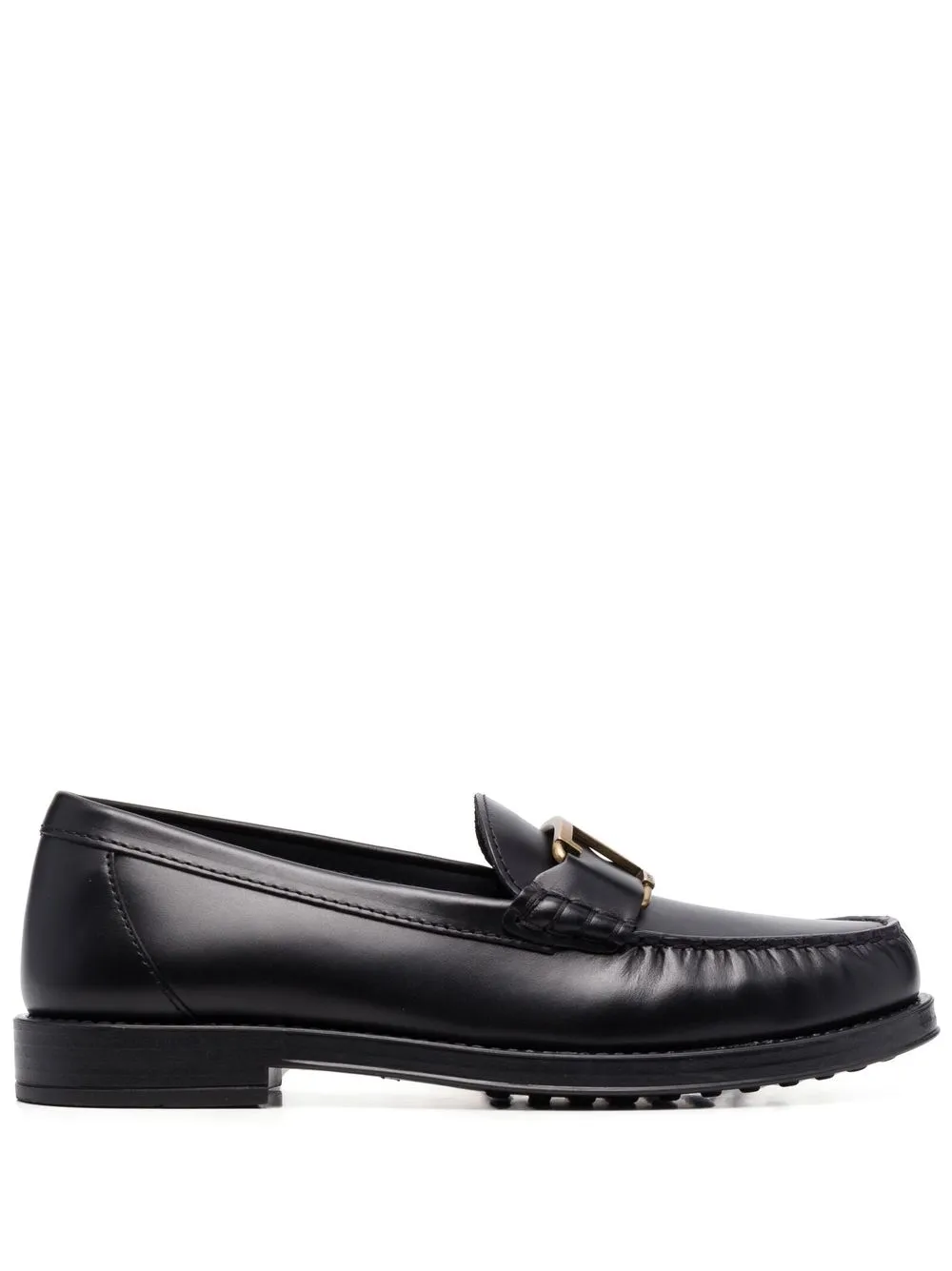 

Tod's mocasines con hebilla del logo - Negro