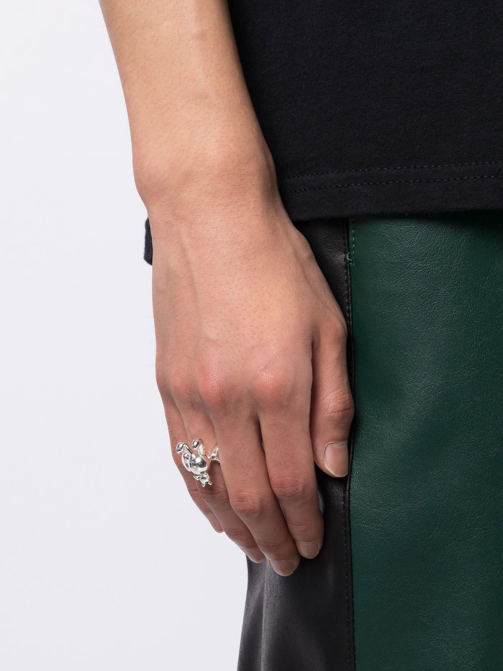 Natasha Zinko Ring met konijn patroon - Zilver