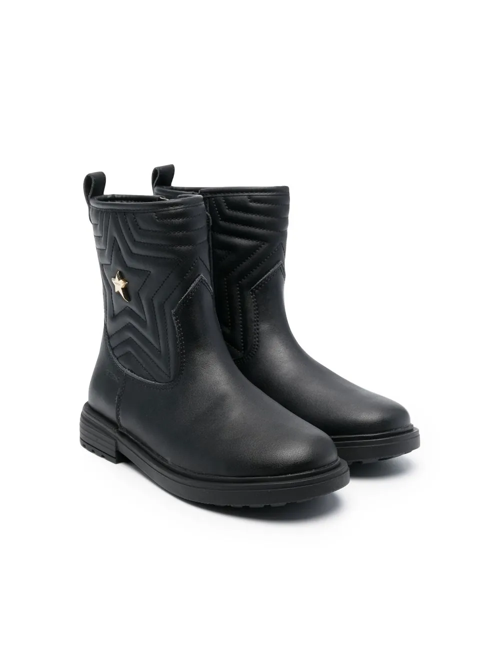 

Geox Kids Eclair star-quilt boots - Black